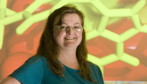 Dr. Jacqueline Bennett has received a patent – a rarity at SUNY Oneonta –  for an application of "green" chemistry concepts.  (SUNY Oneonta photo)