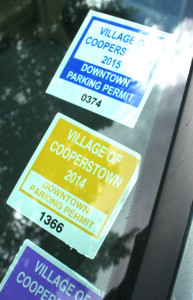 For the first year in a row, parking permits are appearing on village windshields.