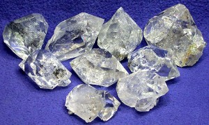 Quartz-based Herkimer Diamonds are known worldwide.