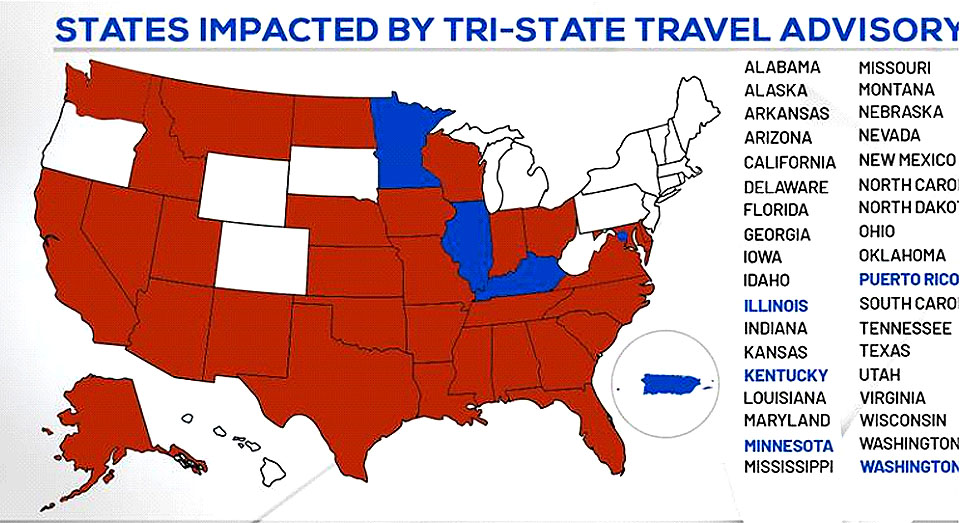 states with travel advisory